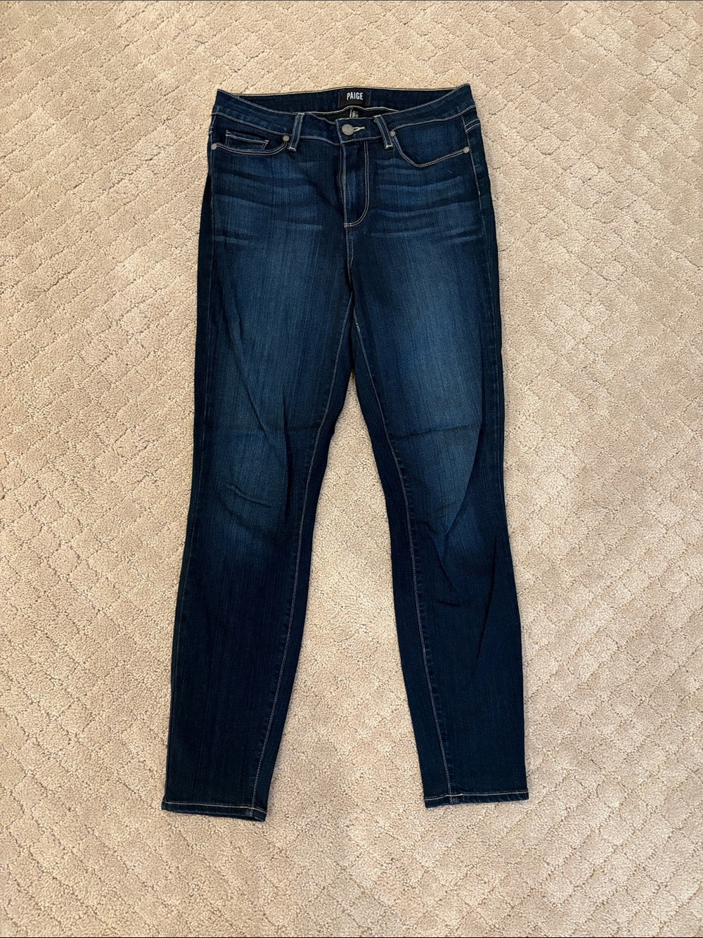 PAIGE Dark Blue Skinny Jeans - Women's Deep Wash Denim